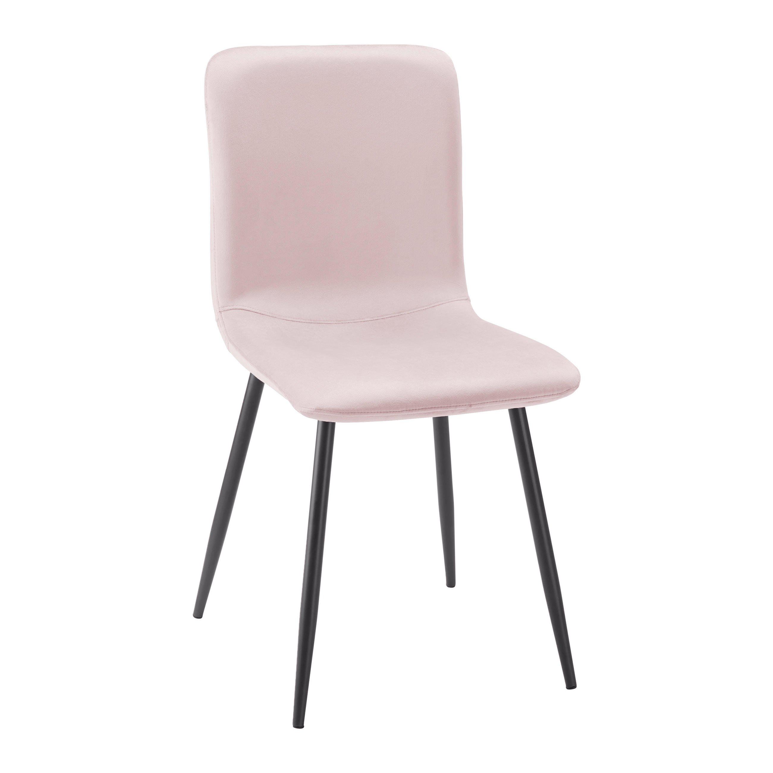 STUHL - Dunkelgrau/Rosa, MODERN, Textil/Metall (43/86/55cm) - Bessagi Home