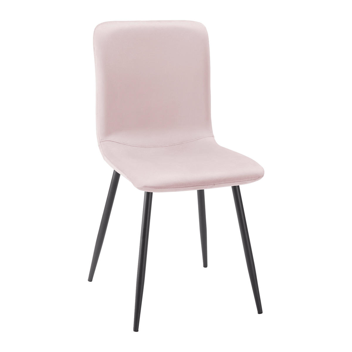STUHL - Dunkelgrau/Rosa, MODERN, Textil/Metall (43/86/55cm) - Bessagi Home