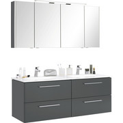 BADEZIMMER - Anthrazit/Weiß, Design, Holzwerkstoff (152cm) - Sadena