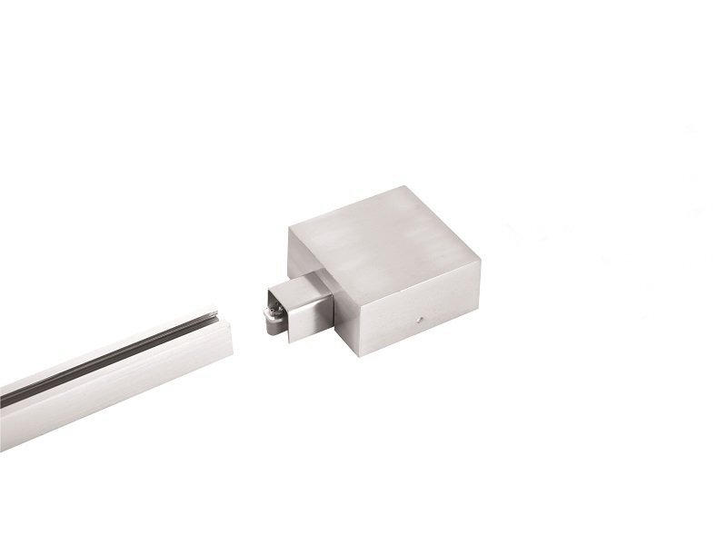 SCHIENENSYSTEM-EINSPEISER m6 HV Track 4 11,5/8,5/4 cm   - Nickelfarben, Basics, Metall (11,5/8,5/4cm) - Fischer & Honsel