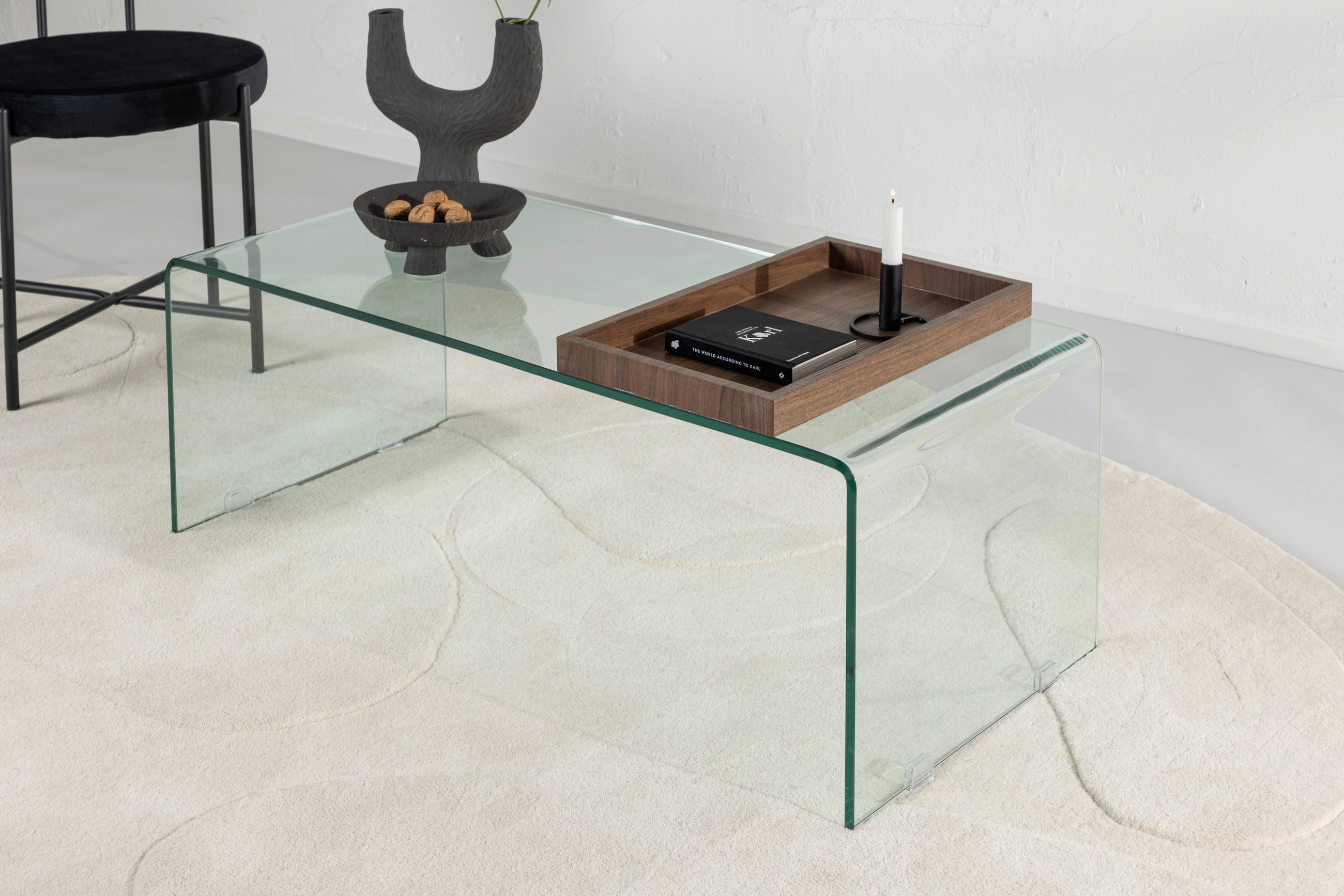 COUCHTISCH 110/50/38 cm rechteckig Braun, Klar  - Klar/Braun, Design, Glas (110/50/38cm) - Livetastic
