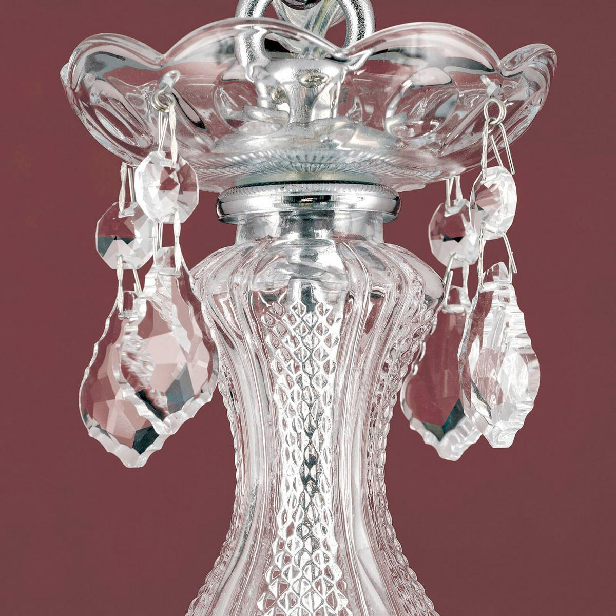 KRONLEUCHTER Theresa   - Silberfarben, LIFESTYLE, Glas/Metall (78/145/78cm)