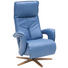 RELAXAČNÍ KŘESLO, kůže, modrá - modrá/barvy dubu, Design, dřevo/kůže (77/112/87cm) - Valdera RELAXAČNÍ KŘESLO, kůže, modrá - modrá/barvy dubu, Design, dřevo/kůže (77/112/87cm) - Valdera