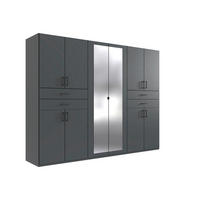 ORMAR ZA ODJEĆU     - boje grafita/crna, Moderno, staklo/drvni materijal (270/208/58cm) - Hom`in