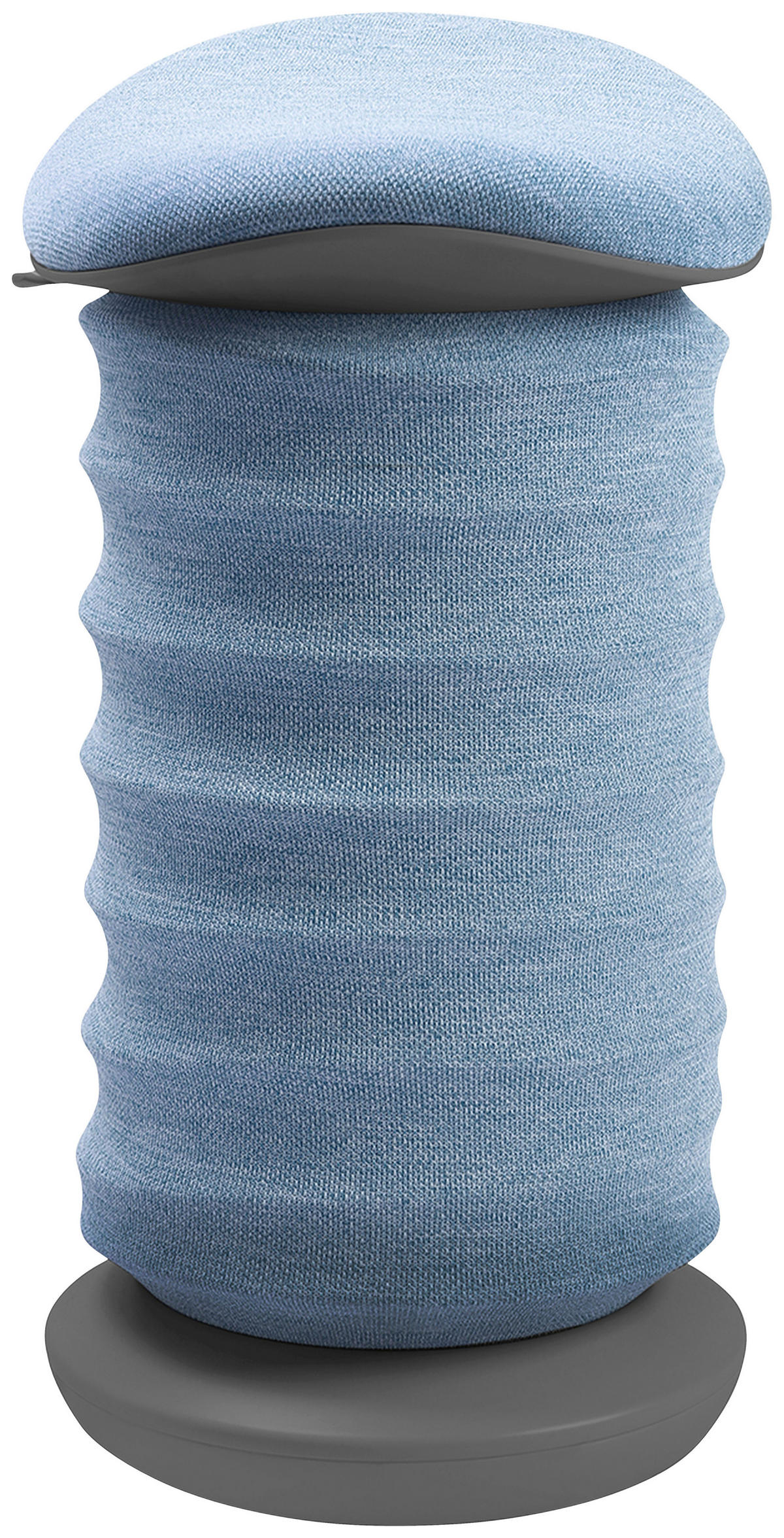 BÜROHOCKER 37,5/53-64/36 cm  - Grau/Hellblau, Design, Kunststoff/Textil (37,5/53-64/36cm) - Topstar