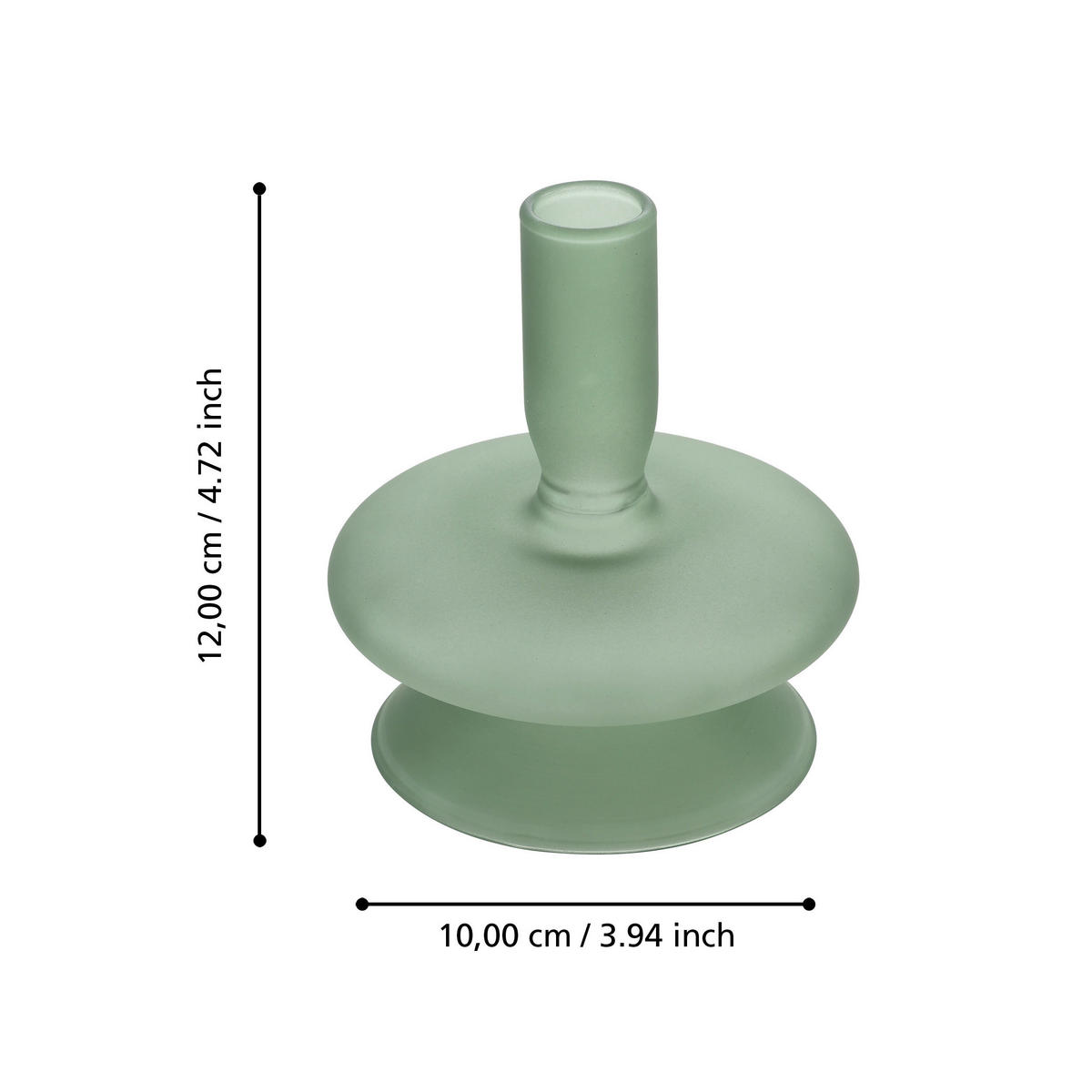 STABKERZENHALTER - Grün, LIFESTYLE, Glas (10/12cm)