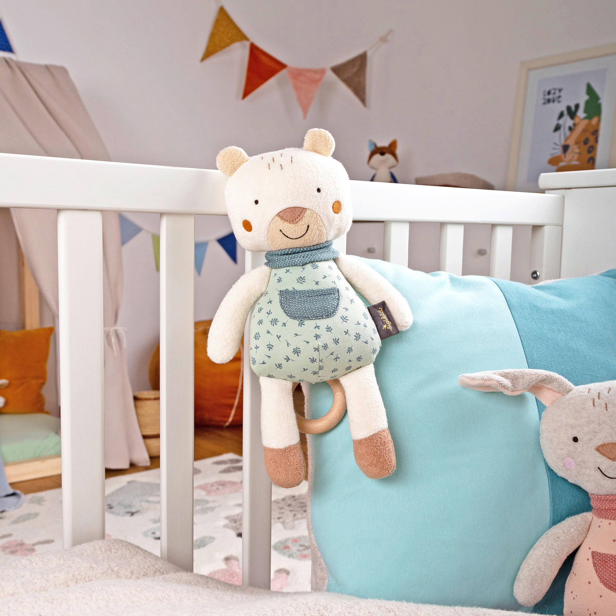 SPIELUHR 14/30/8 cm - Hellbraun/Beige, Basics, Holz/Textil (14/30/8cm) - Sigikid