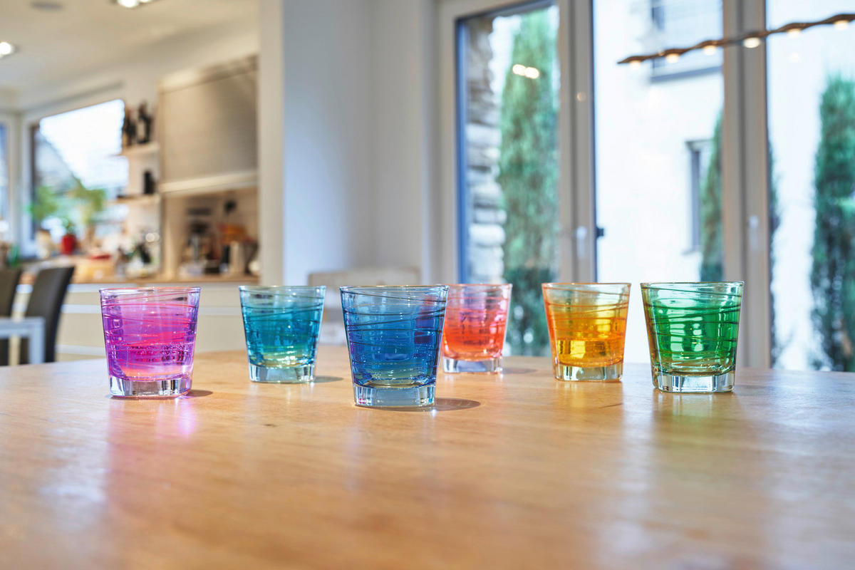 GLÄSERSET - Türkis/Blau, Basics, Glas (250ml) - Leonardo