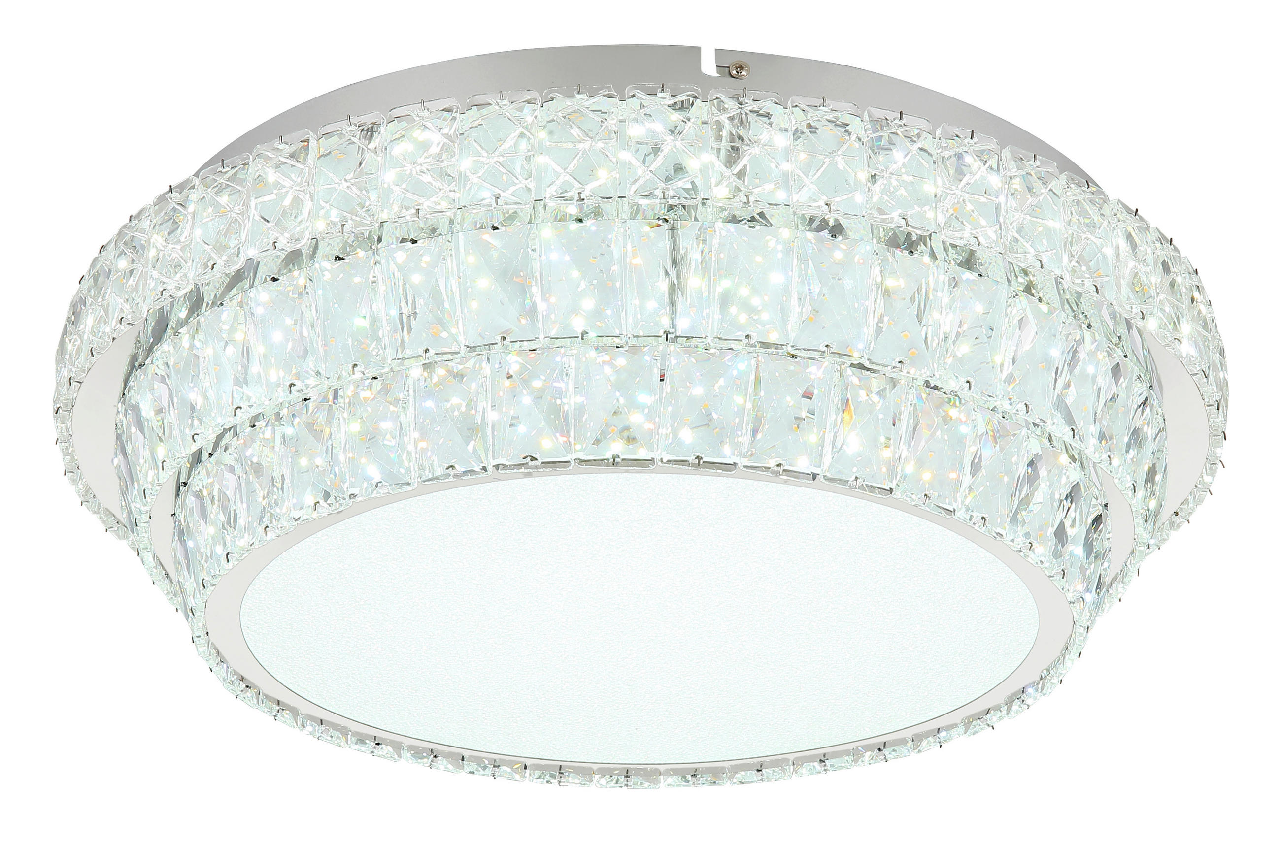 STROPNA LED-SVETILKA     2700-6000 K 230 V  - barve kroma/prozorno, Design, kovina/umetna masa (50/15.5cm) - Globo