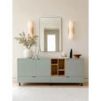 SIDEBOARD  210,4/89,4/42 cm 2 Schublade(n)  - Eichefarben/Salbeigrün, MODERN, Holzwerkstoff/Metall (210,4/89,4/42cm) - Carryhome