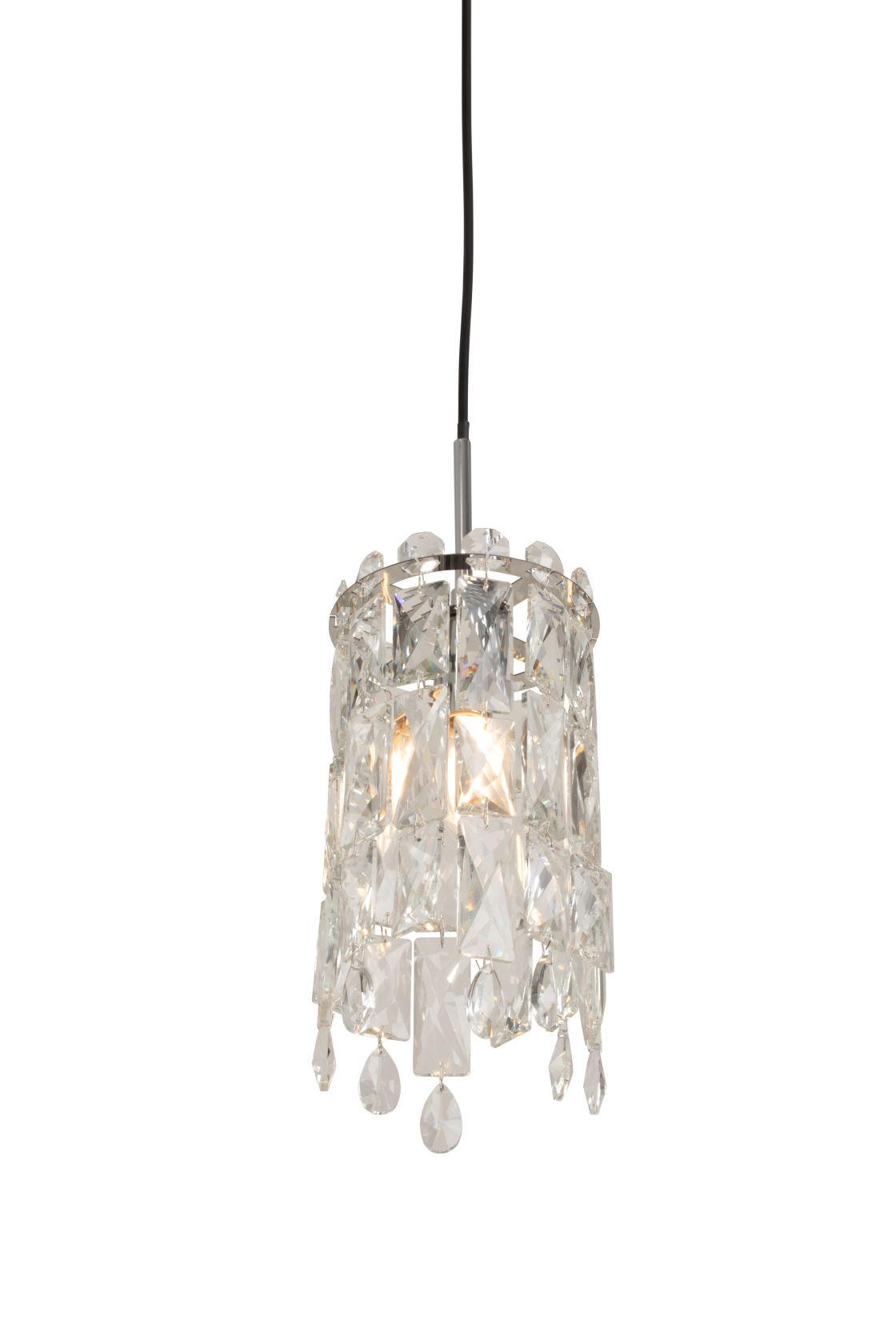HÄNGELEUCHTE 118/14/150 cm  - Chromfarben/Transparent, Design, Glas/Metall (118/14/150cm) - Glandor