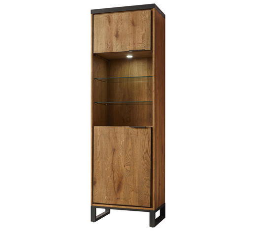 VITRINE Eiche massiv Eichefarben VITRINE Eiche massiv Eichefarben