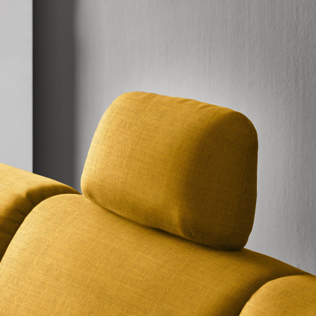 ECKSOFA in Chenille Gelb  208/227 cm  - Gelb/Alufarben, KONVENTIONELL, Textil/Metall (208/227cm) - Sedda