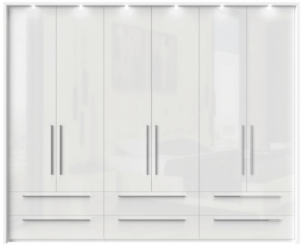 ORMAR SA KLASIČNIM VRATIMA bela, bela visoki sjaj  277/226/60 cm  - bela visoki sjaj/bela, Dizajnerski, pločasti materijal/plastika (277/226/60cm)