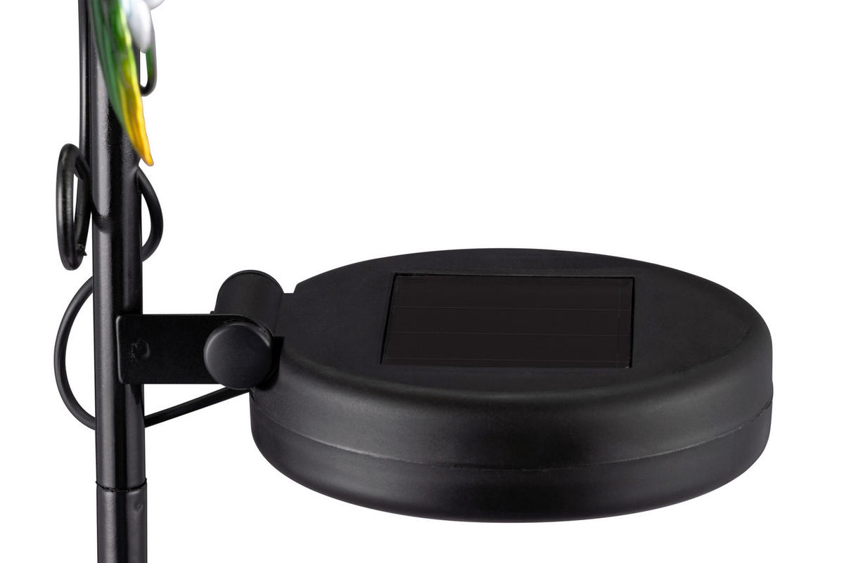 SOLARLEUCHTE Anemone 21,5/82/15,2 cm  - Klar/Schwarz, LIFESTYLE, Glas/Kunststoff (21,5/82/15,2cm) - Ambia Garden