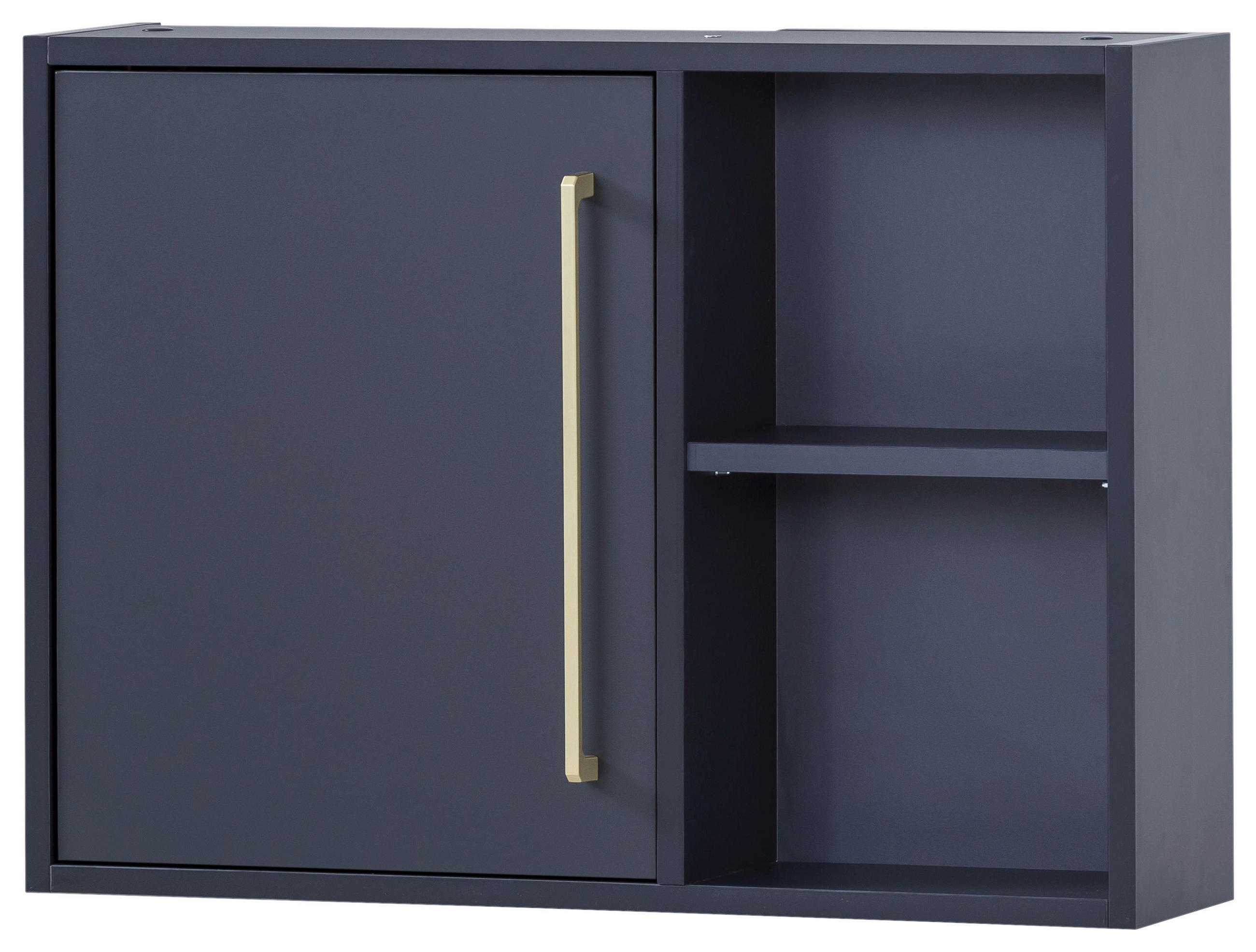 HÄNGESCHRANK 66,8/48,4/16 cm  - Goldfarben/Dunkelblau, MODERN, Holzwerkstoff/Metall (66,8/48,4/16cm) - Stylife