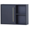 HÄNGESCHRANK 66,8/48,4/16 cm  - Goldfarben/Dunkelblau, MODERN, Holzwerkstoff/Metall (66,8/48,4/16cm) - Stylife