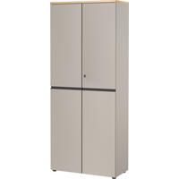 AKTENSCHRANK Grau, Eichefarben  - Eichefarben/Grau, MODERN, Holzwerkstoff (81/197/40cm) - Novel
