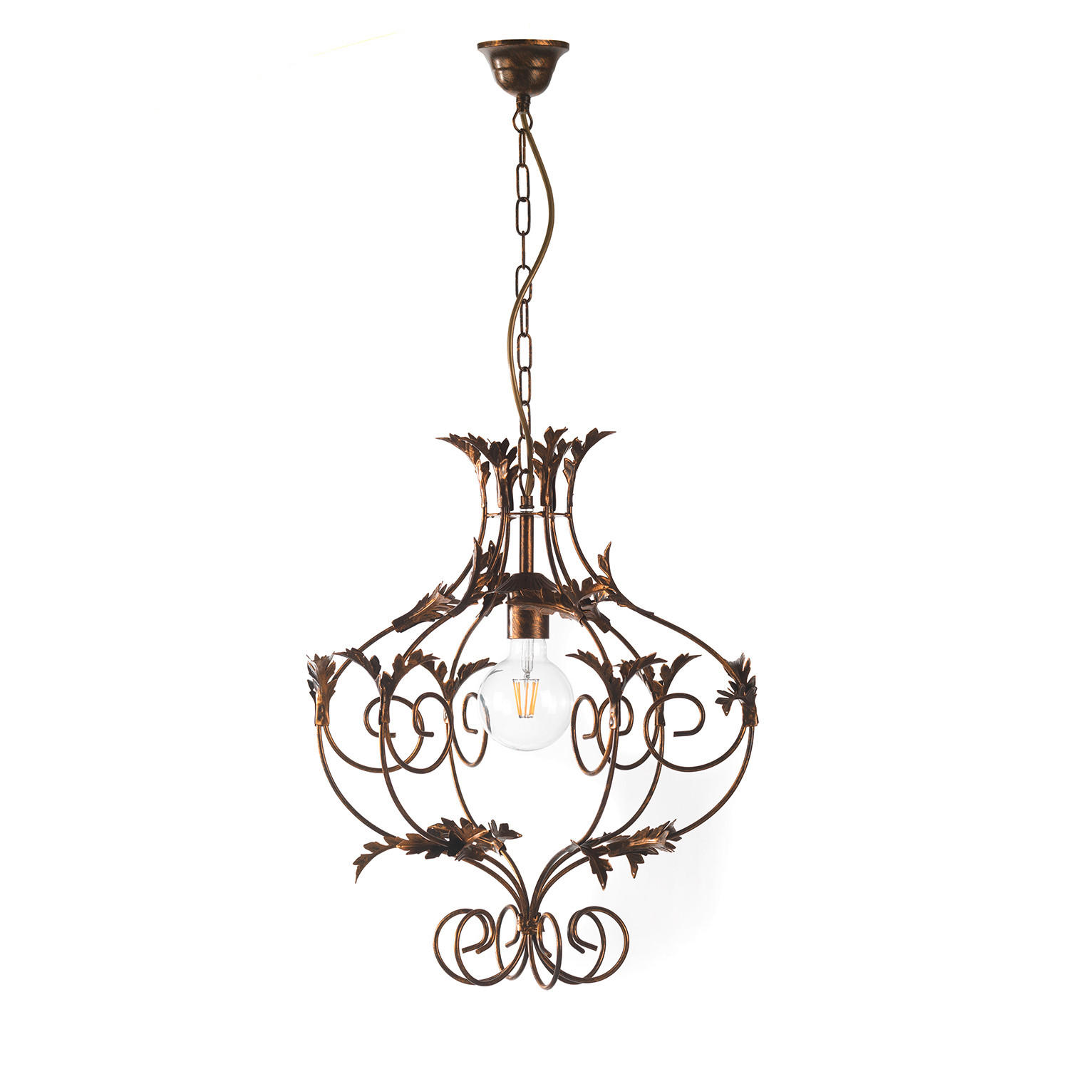 HÄNGELEUCHTE 45/105 cm  - Bronzefarben, KONVENTIONELL, Metall (45/105cm)