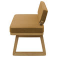 SITZBANK 190/80/52 cm Flachgewebe Schwarz, Currygelb Eiche massiv  - Currygelb/Schwarz, Basics, Holz/Textil (190/80/52cm) - Carryhome