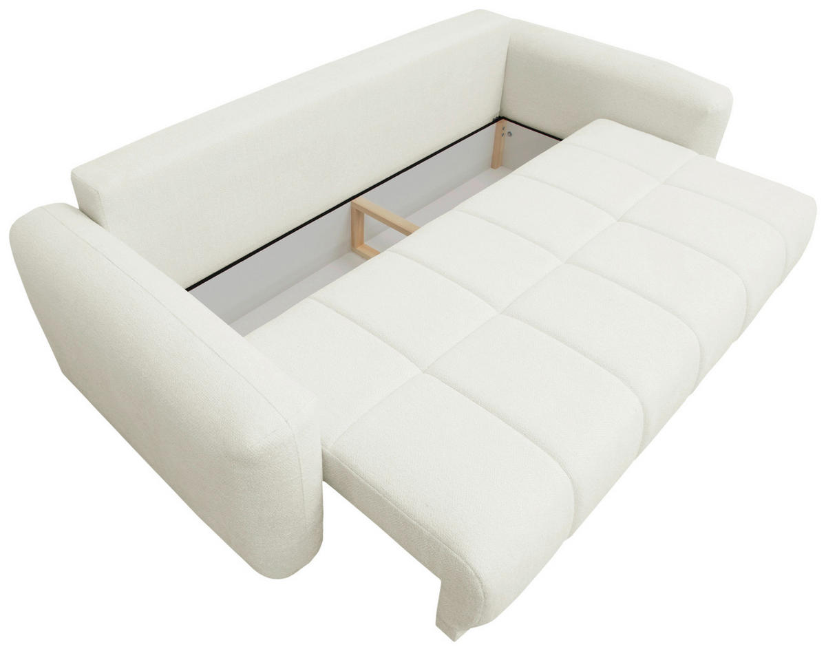 SCHLAFSOFA in Weiß  - Schwarz/Weiß, Design, Holz/Textil (245/90/117cm) - MID.YOU