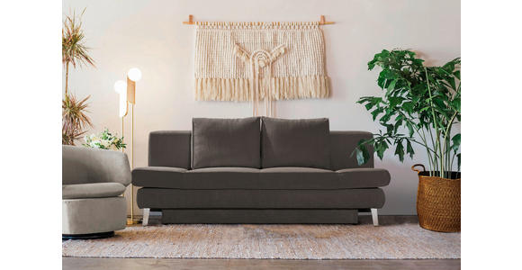 SCHLAFSOFA in Cord Braun - Chromfarben/Braun, Design, Textil/Metall (200/85/90cm) - Xora