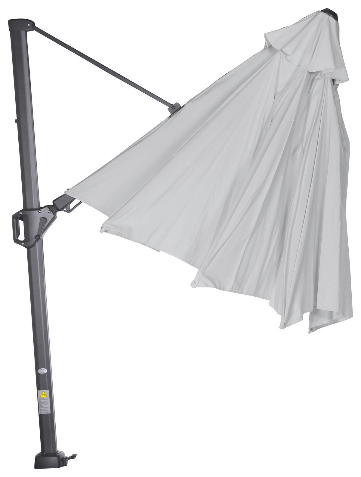 AMPELSCHIRM  350/350 cm  - Anthrazit/Grau, KONVENTIONELL, Textil/Metall (350/350cm) - Siena Garden