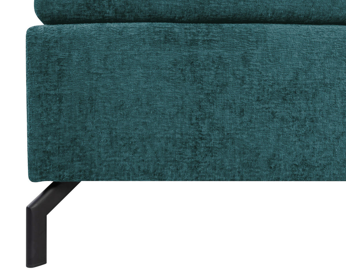 BOXSPRINGBETT 180/200 cm  in Petrol  - Petrol/Schwarz, Design, Textil/Metall (180/200cm) - Esposa