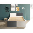 KINDER-/JUNIORBETT 120/200 cm  in Graphitfarben, Weiß  - Schwarz/Graphitfarben, MODERN, Holzwerkstoff/Kunststoff (120/200cm) - Carryhome