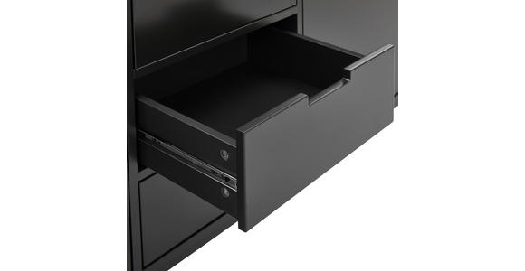 SIDEBOARD in 180/79/40 cm - Anthrazit/Schwarz, Design, Holzwerkstoff/Metall (180/79/40cm) - Novel