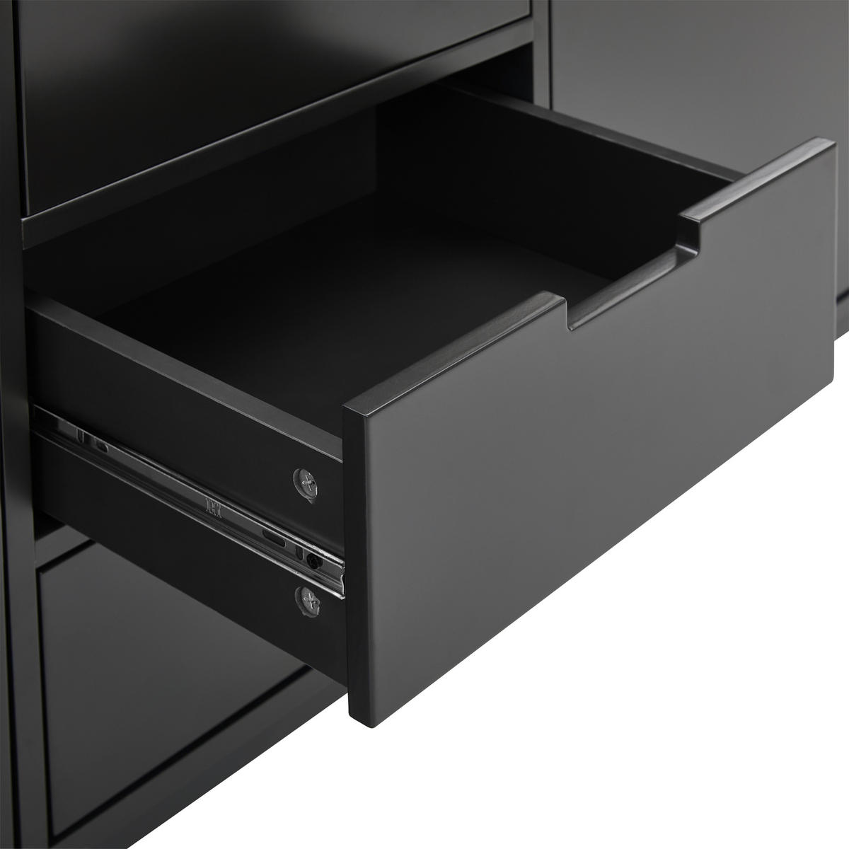 SIDEBOARD 180/79/40 cm  in Anthrazit, Schwarz  - Anthrazit/Schwarz, Design, Holzwerkstoff/Metall (180/79/40cm) - Novel