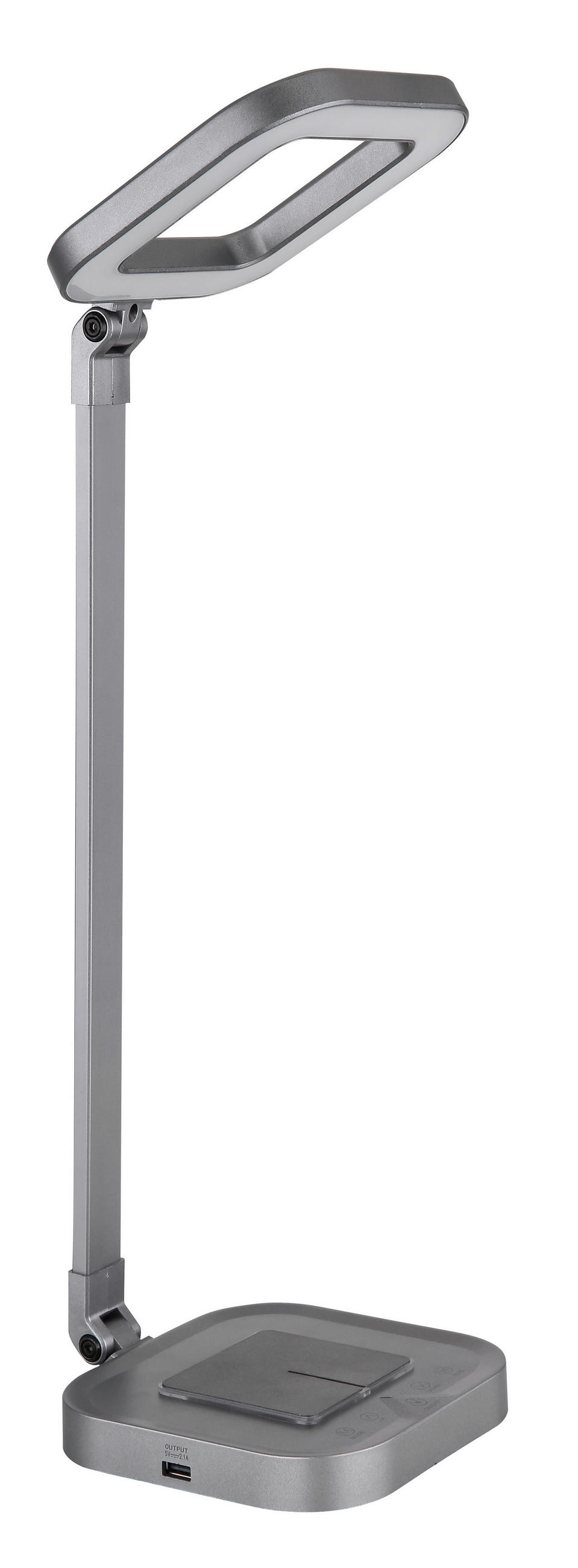 LED-SVETILKA ZA PISALNO MIZO     14,5/14,5/43 cm          - siva/bela, Basics, kovina/umetna masa (14,5/14,5/43cm) - Globo