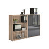 AKTENSCHRANK Sonoma Eiche, Anthrazit Hochglanz  - Anthrazit Hochglanz/Sonoma Eiche, MODERN, Holzwerkstoff (168,8/113,6/33cm) - MID.YOU