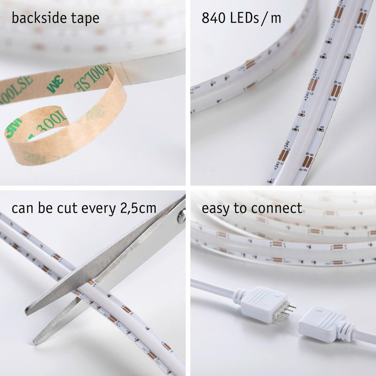 LED-STRIP SimpLED 300/1,0/0,3 cm   - Weiß, Basics, Kunststoff/Metall (300/1,0/0,3cm) - Paulmann