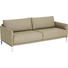 ZWEISITZER-SOFA Echtleder Beige, Grau - Chromfarben/Beige, Design, Leder/Metall (199-233/77-80/88cm) - Rolf Benz