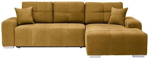 ECKSOFA in Webstoff Gelb  280/194 cm  - Gelb/Silberfarben, Design, Kunststoff/Textil (280/194cm) - Carryhome