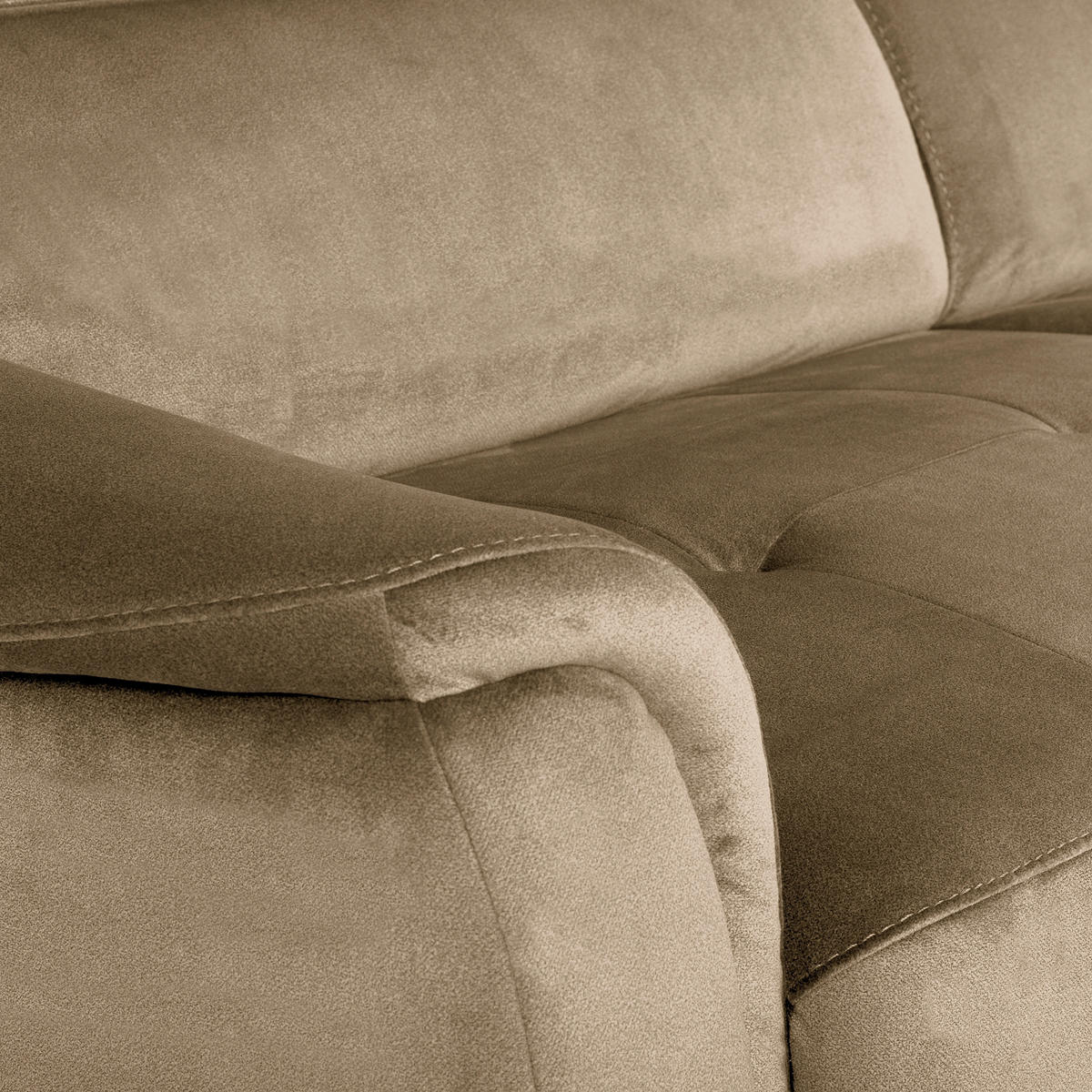SCHLAFSOFA PAFOS in Samt Hellbraun  - Chromfarben/Hellbraun, Design, Textil/Metall (203/77-98/103cm) - MID.YOU