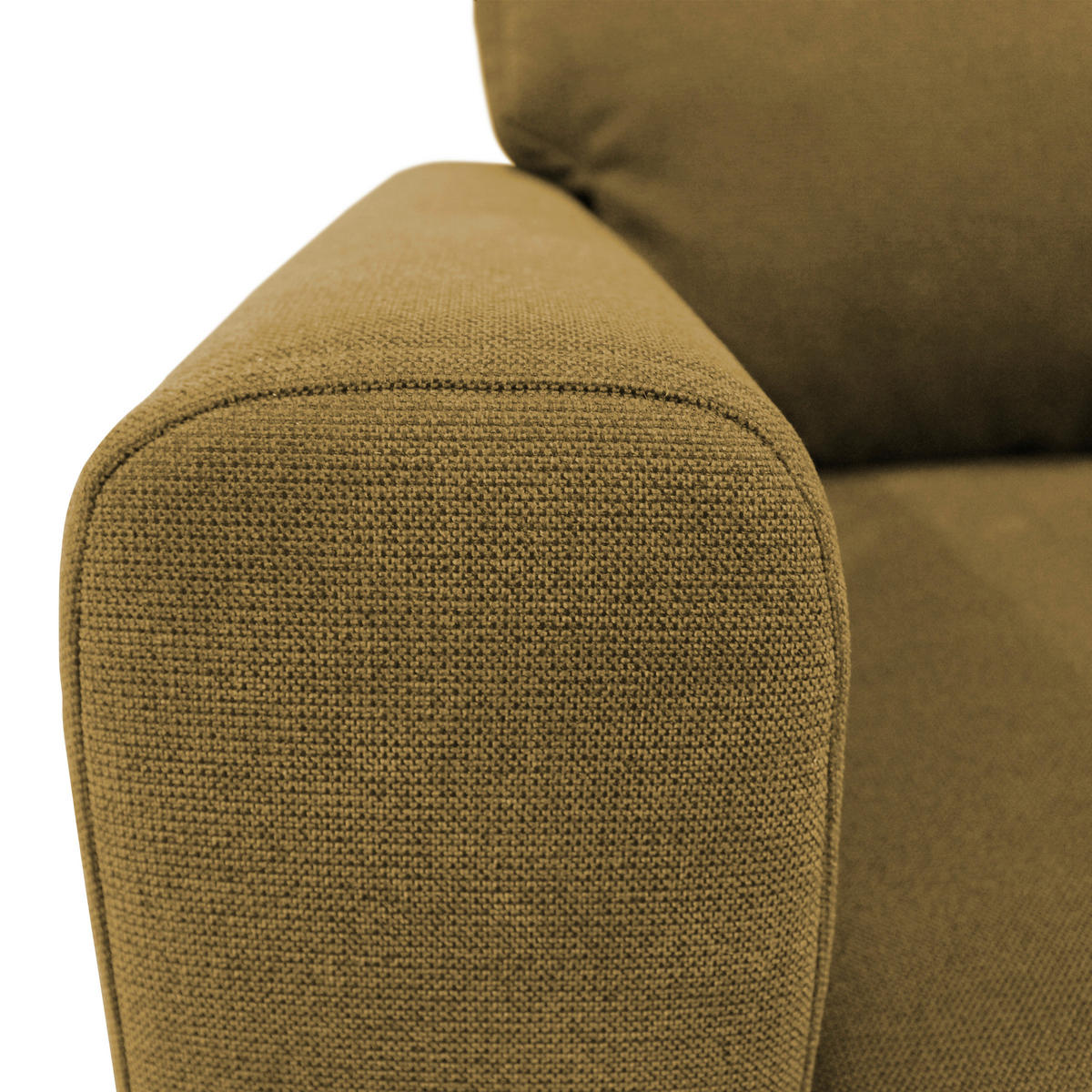 ECKSOFA Gelb Flachgewebe  - Gelb/Schwarz, Design, Textil/Metall (240/163cm) - MID.YOU