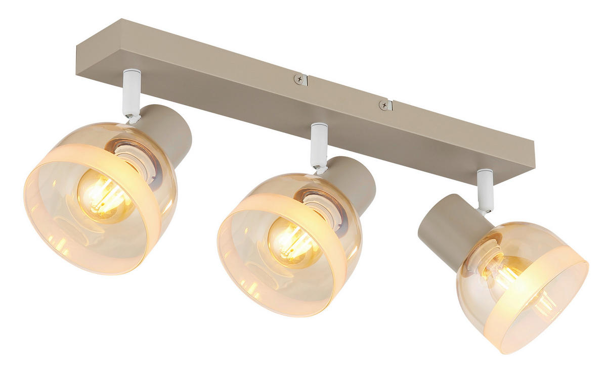 STRAHLER Kairo 41/10/14 cm  - Sandfarben/Orange, Design, Glas/Metall (41/10/14cm) - Globo