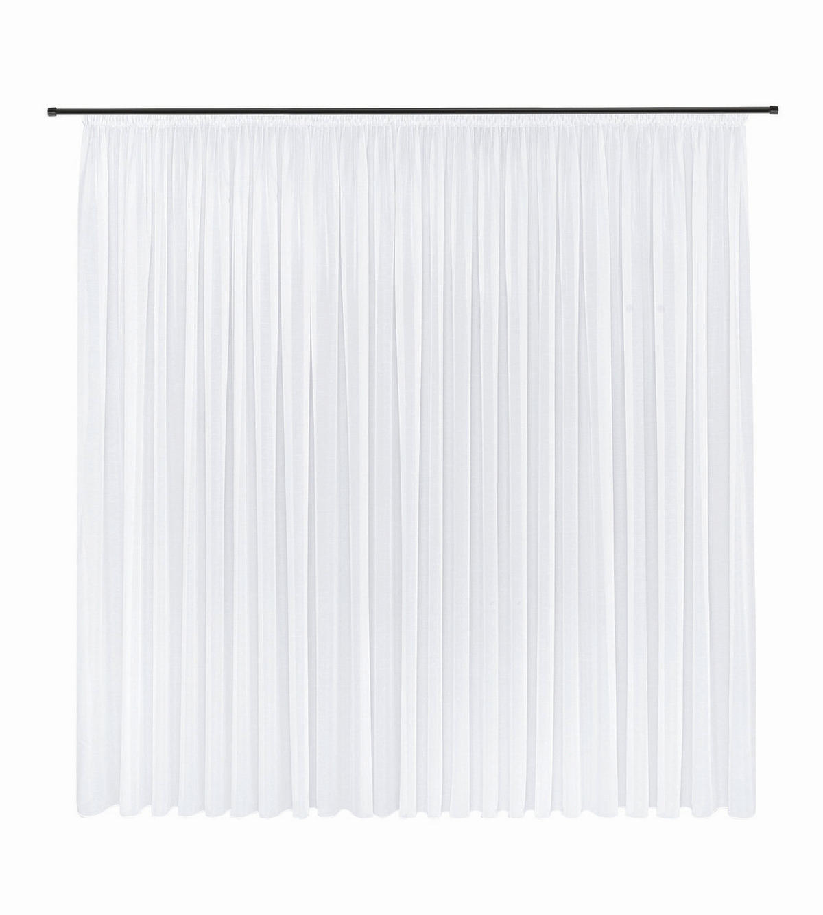FERTIGSTORE  transparent  600/245 cm   - Weiß, Basics, Textil (600/245cm)