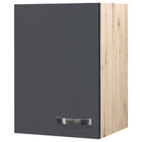 KÜCHENOBERSCHRANK 40/54/32 cm  in Dunkelgrau, Eiche San Remo  - Edelstahlfarben/Dunkelgrau, MODERN, Holzwerkstoff/Metall (40/54/32cm) - FlexWell