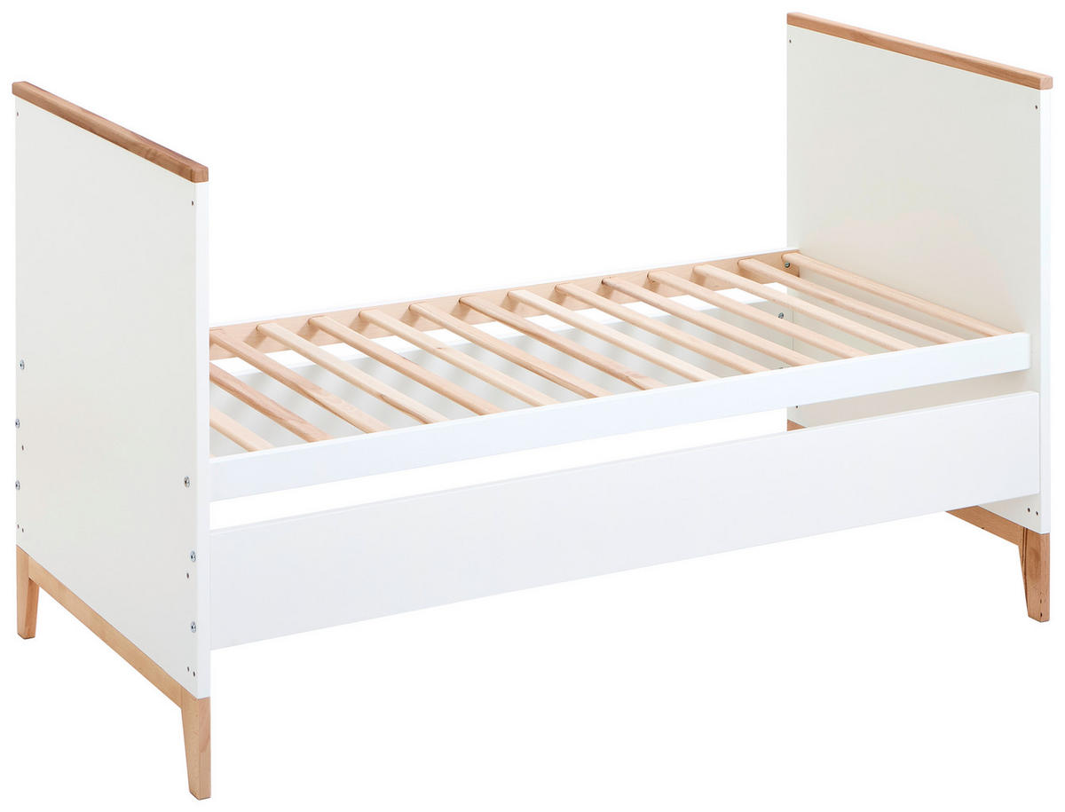 GITTERBETT 145/75/84 cm  - Naturfarben/Weiß, KONVENTIONELL, Holz (145/75/84cm) - Jimmylee
