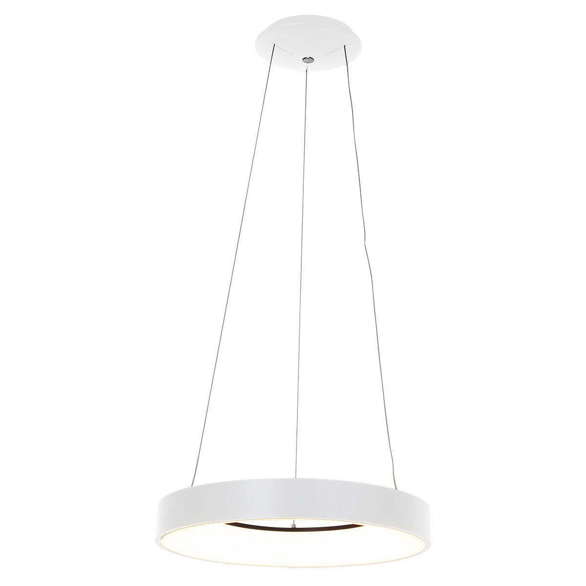 PENDELLEUCHTE Ringlede 48/165 cm   - Weiß, Basics, Kunststoff/Metall (48/165cm)