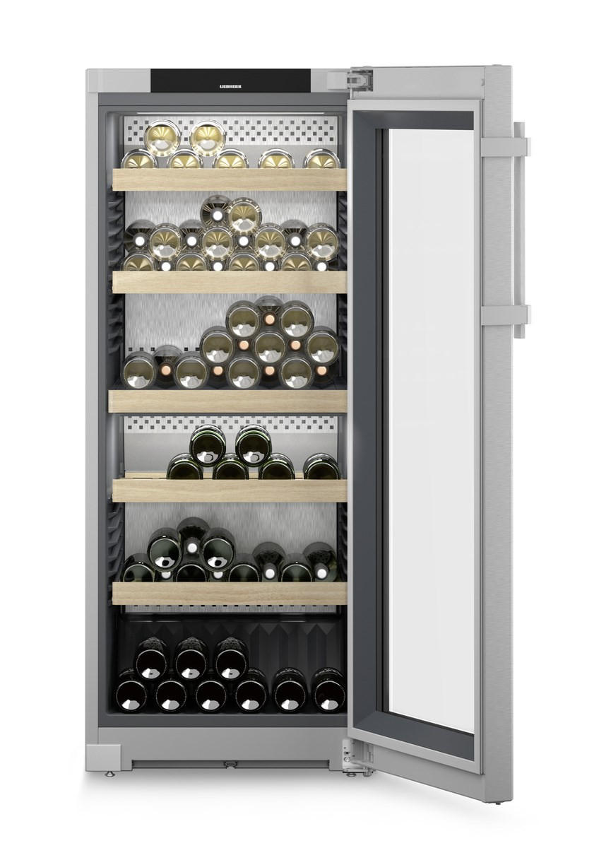 WEINKÜHLSCHRANK WPSD4652  - Grau, Basics, Metall (59,7/145,4/67,5cm) - Liebherr