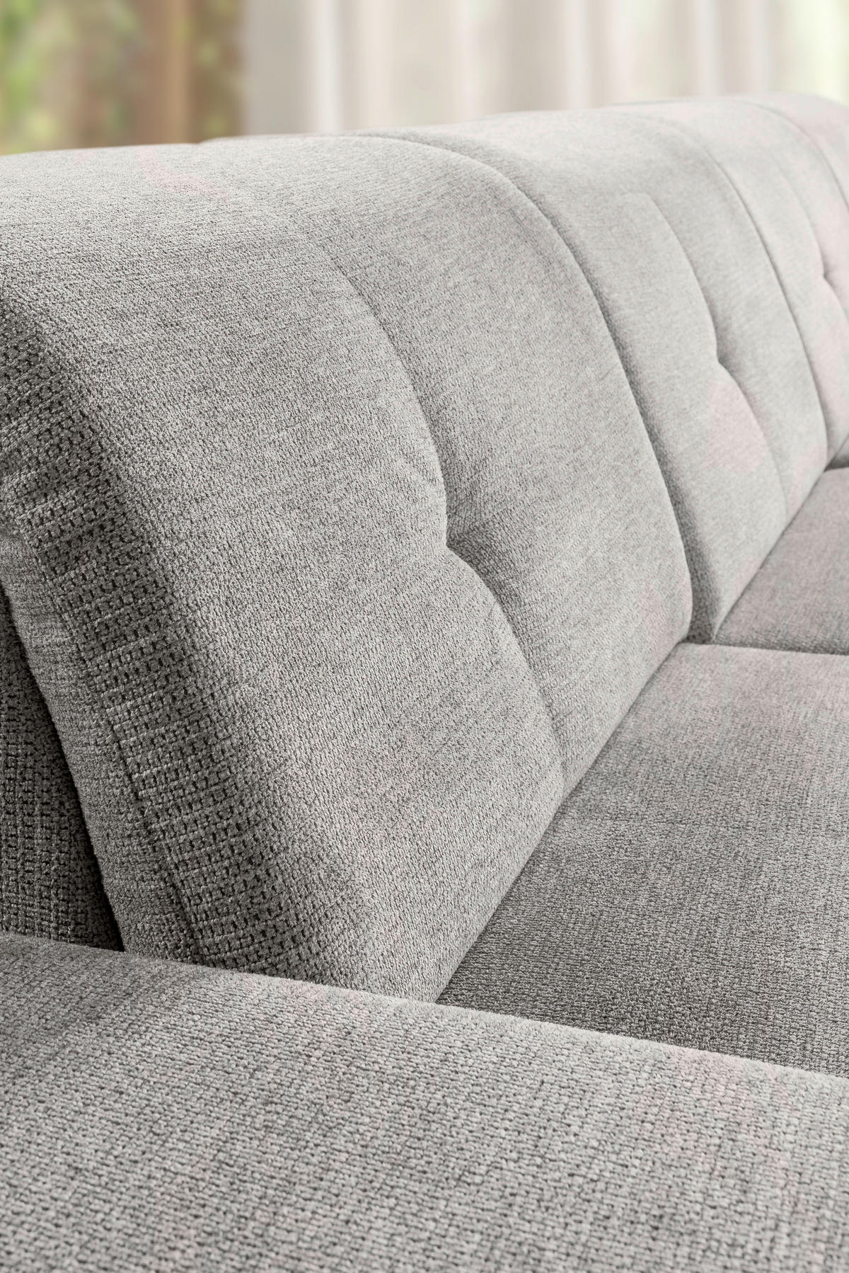 WOHNLANDSCHAFT Taupe Chenille  - Taupe/Grau, KONVENTIONELL, Kunststoff/Textil (240/340/188cm) - Carryhome