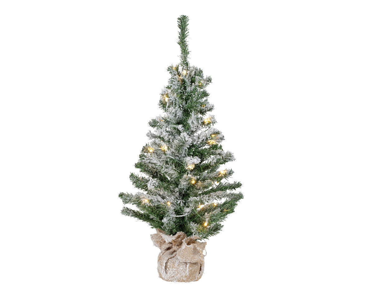 WEIHNACHTSBAUM 90 cm  - Weiß/Grün, Basics, Kunststoff/Textil (41/75cm) - X-Mas
