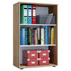 AKTENREGAL Sonoma Eiche  - Schwarz/Sonoma Eiche, Basics, Holzwerkstoff/Kunststoff (70/105/37cm) - MID.YOU