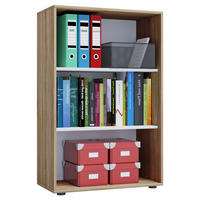 AKTENREGAL Sonoma Eiche  - Schwarz/Sonoma Eiche, Basics, Holzwerkstoff/Kunststoff (70/105/37cm) - MID.YOU