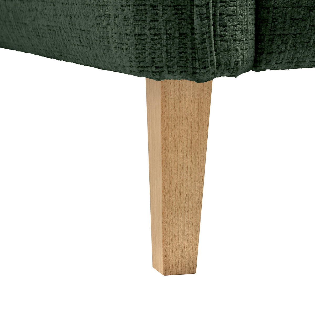 2-SITZER-SOFA in Webstoff Dunkelgrün  - Dunkelgrün/Eichefarben, Modern, Holz/Textil (150/85/92cm) - MID.YOU