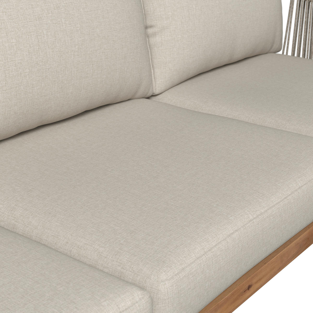 LOUNGEGARNITUR   203,5/69/79,5 cm Akazie massiv  - Beige/Akaziefarben, Natur, Holz (203,5/69/79,5cm) - Ambia Garden